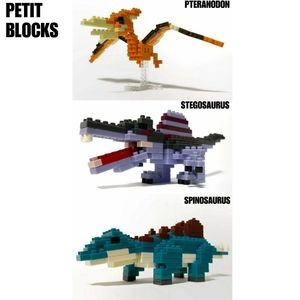 Assorted Dinosaur Petit Blocks Set of 3